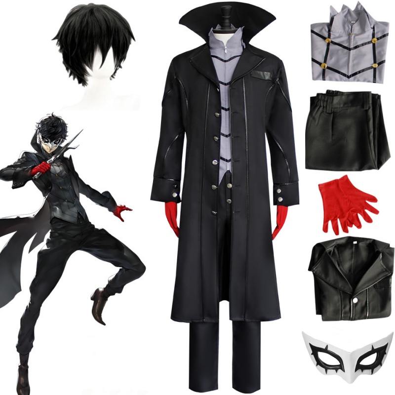 Anime Persona 5 Joker Cosplay  - Black Face Mask Pack บทวิจารณ์และราคา
