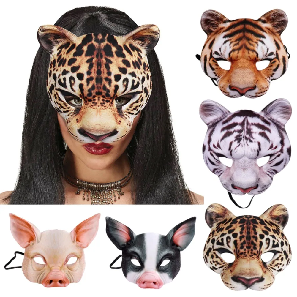 3D Animal Mask Halloween Masqu - Respirator Half Face บทวิจารณ์และราคา