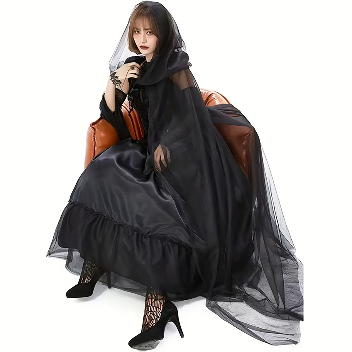 2pcs Set of Black Veil Cape An - Black Face Mask Pack บทวิจารณ์และราคา