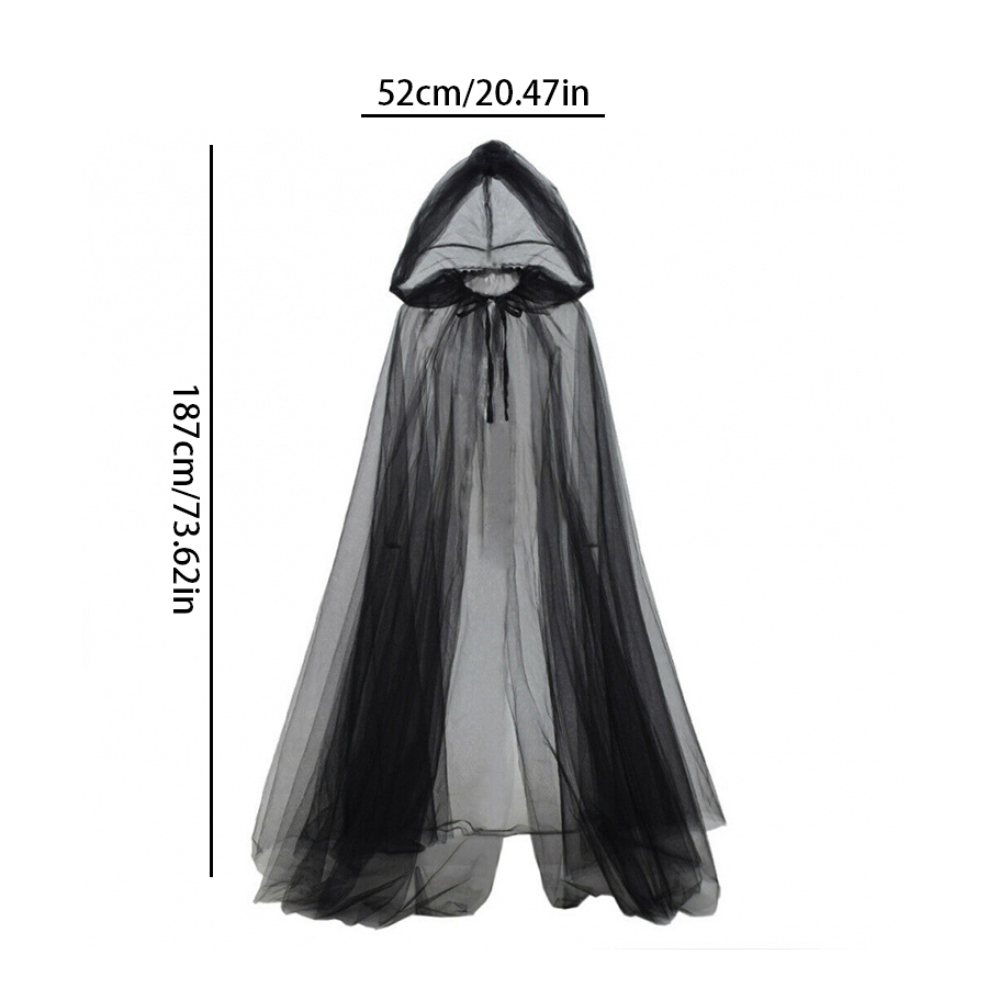 2pcs Set of Black Veil Cape An - Black Face Mask Pack บทวิจารณ์และราคา
