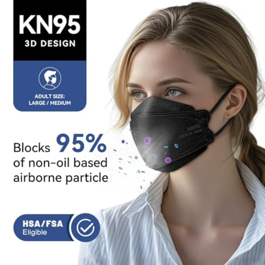 KN95 Face Mask Disposable Adul - Kn95 Respirator Mask บทวิจารณ์และราคา