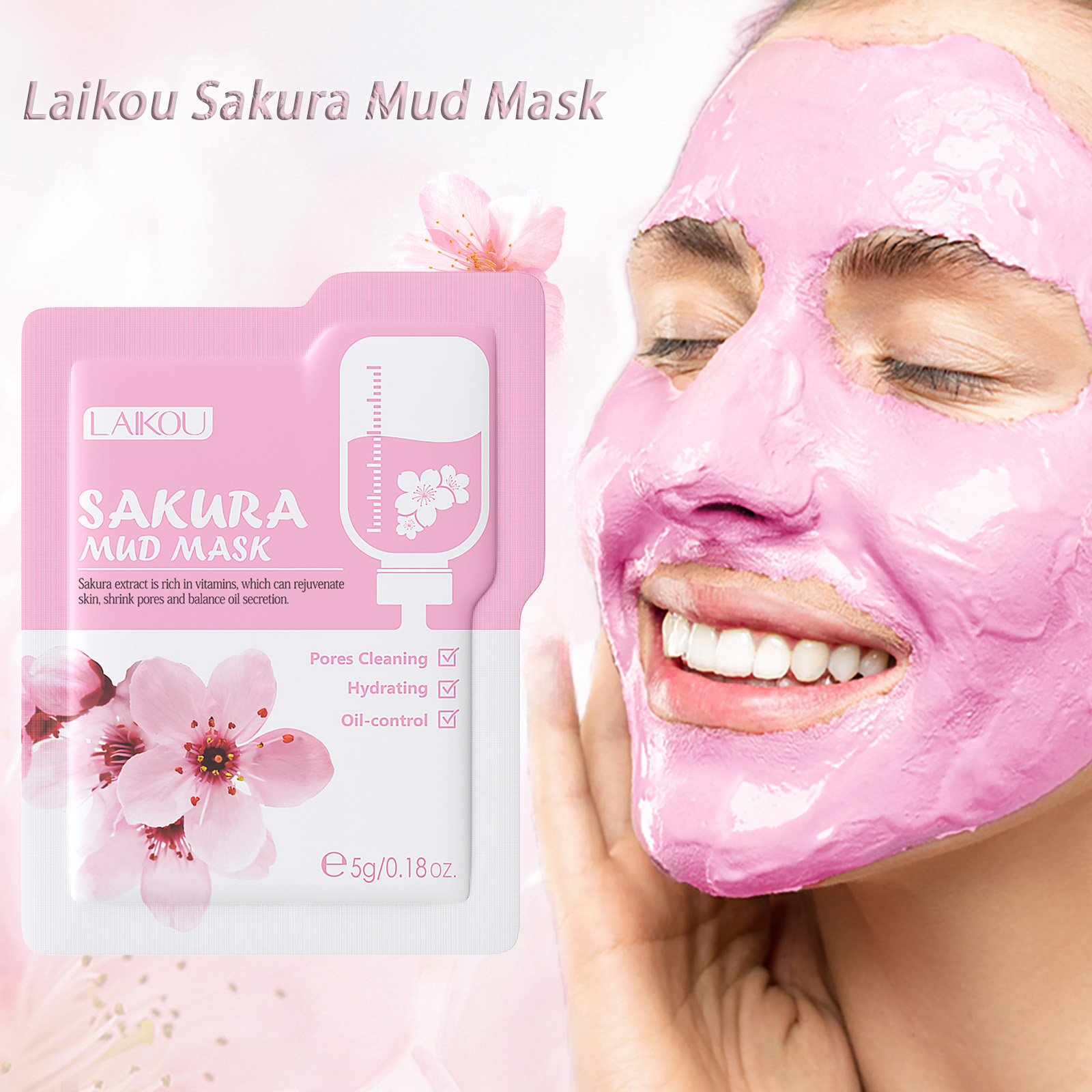 Laikou Sakura Clay Mask Trial  - Dust Mask Construction บทวิจารณ์และราคา