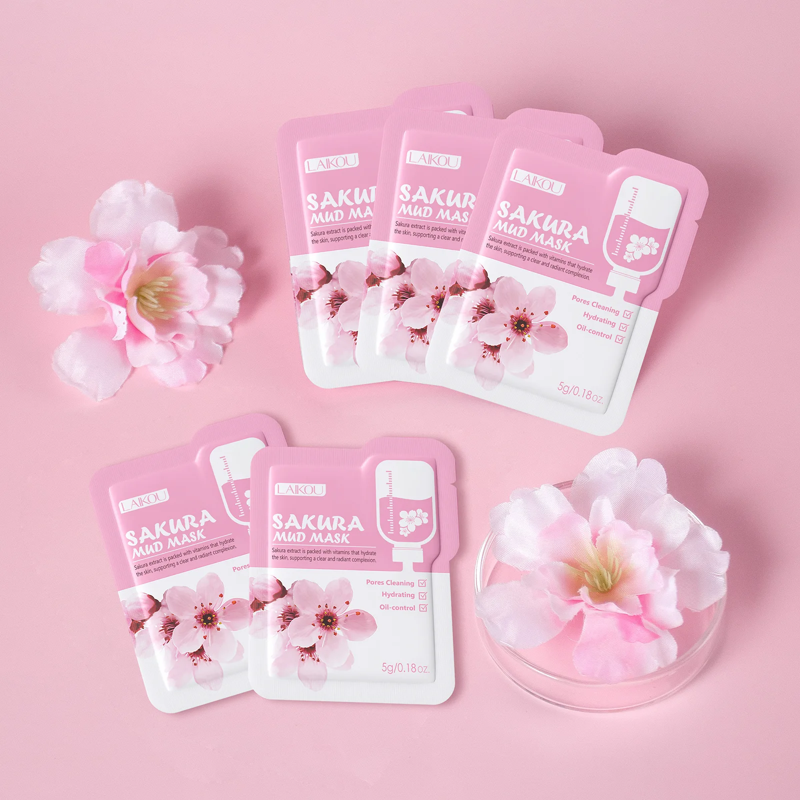 Laikou Sakura Clay Mask Trial  - Dust Mask Construction บทวิจารณ์และราคา
