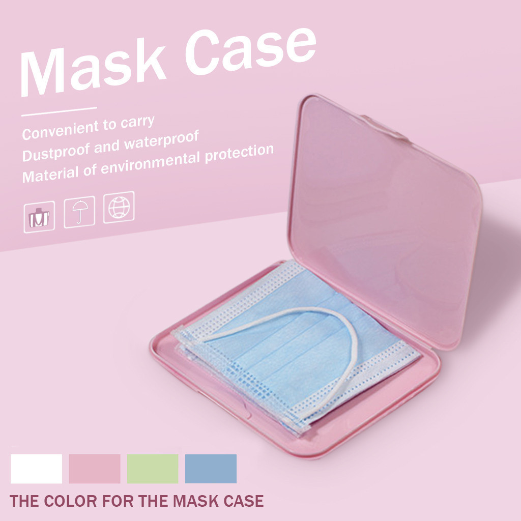 Pink Mask Cover Green Box Mask - Face Mask Storage Box บทวิจารณ์และราคา