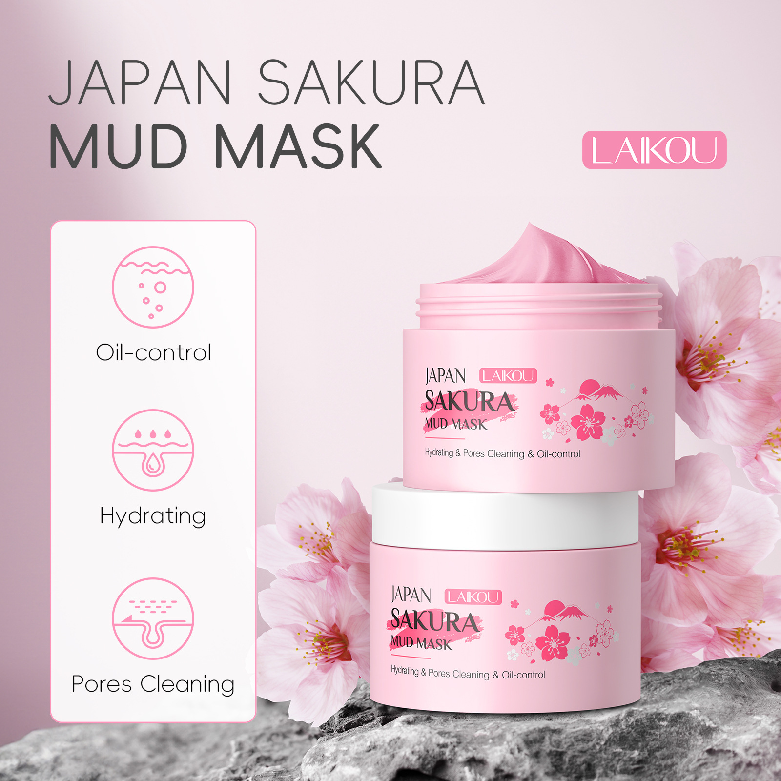 LAIKOU Sakura Clay Mask 25g/90 - Dust Mask Construction บทวิจารณ์และราคา