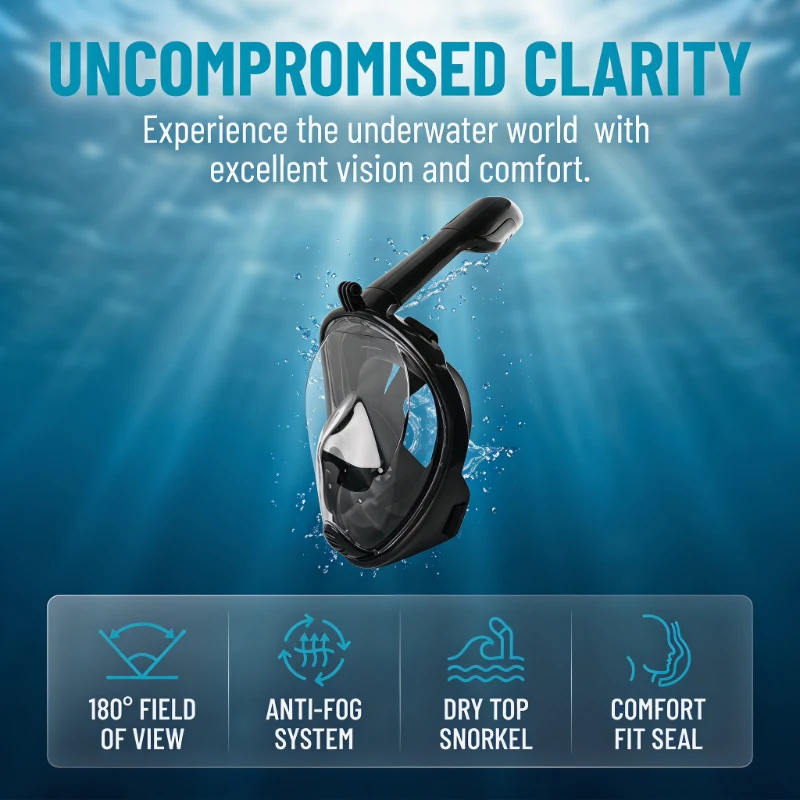 Underwater Scuba Anti Fog Full - Anti Pollution Mask บทวิจารณ์และราคา