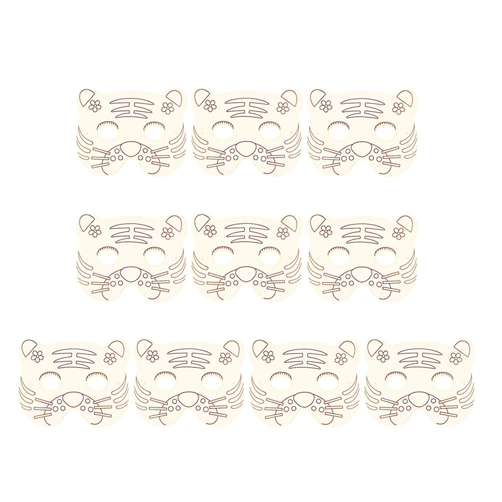 10Pcs Paper Mask Craft Kit Kid - Kids Face Mask บทวิจารณ์และราคา