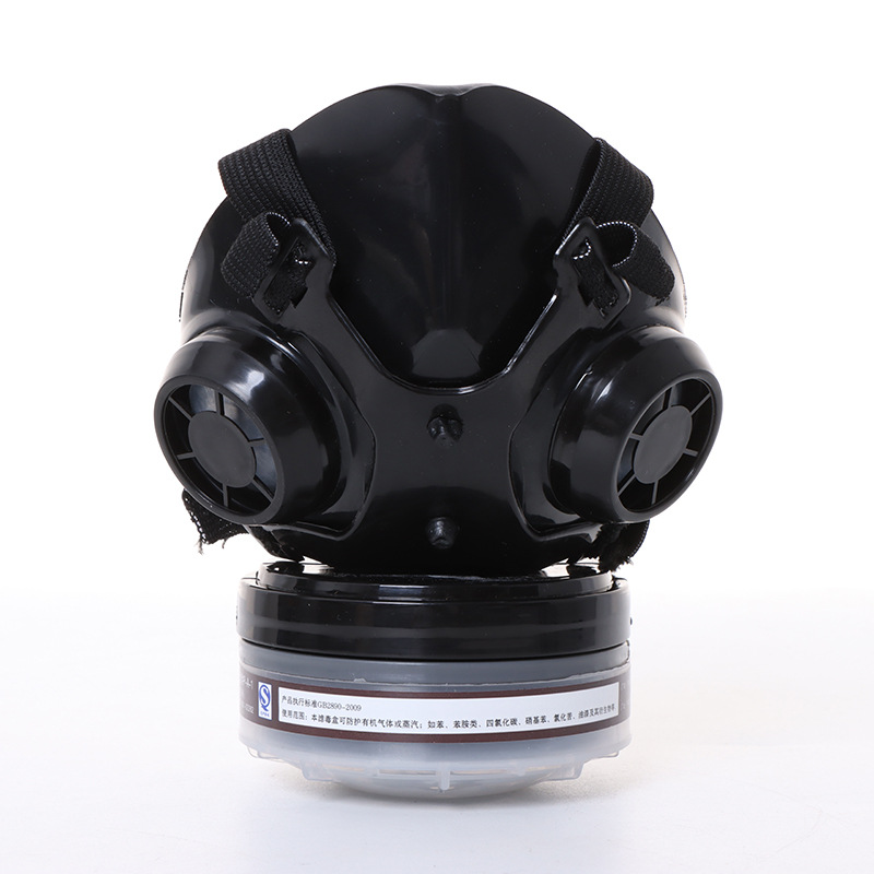 New Half Face Black Gas Mask R - Dust Mask Construction บทวิจารณ์และราคา