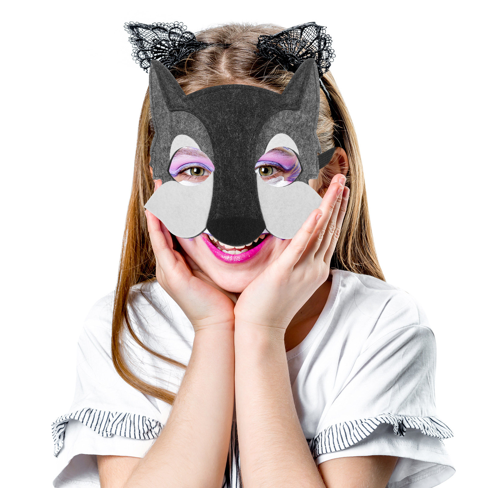 3Pcs Wolf Head Mask Kids Carto - Kids Face Mask บทวิจารณ์และราคา