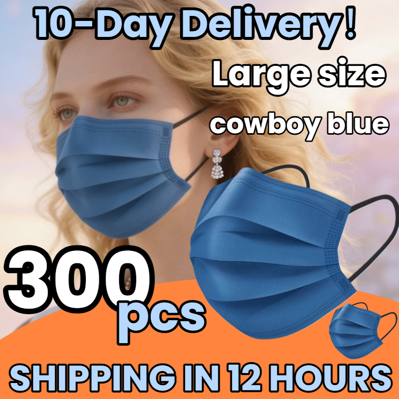 Fast Delivery! 300Pcs Thickene - Disposable Mask Blue บทวิจารณ์และราคา