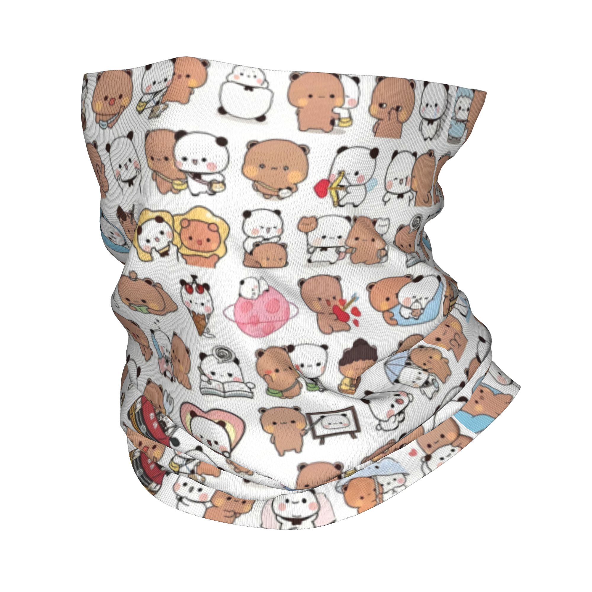 Custom Bear Cartoon Peach And  - Neck Gaiter Face Cover บทวิจารณ์และราคา