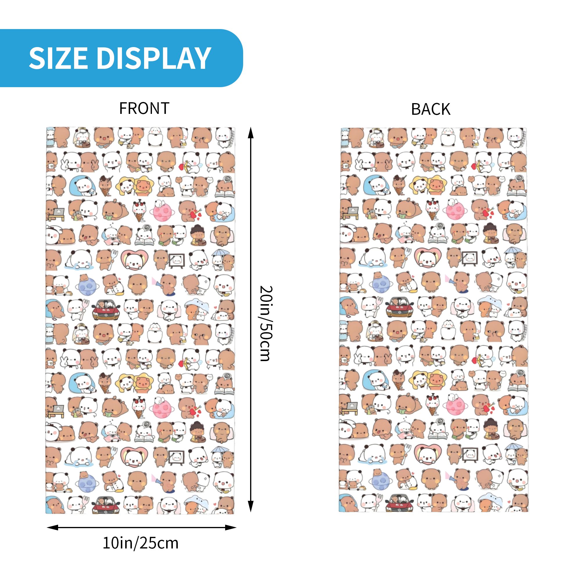 Custom Bear Cartoon Peach And  - Neck Gaiter Face Cover บทวิจารณ์และราคา