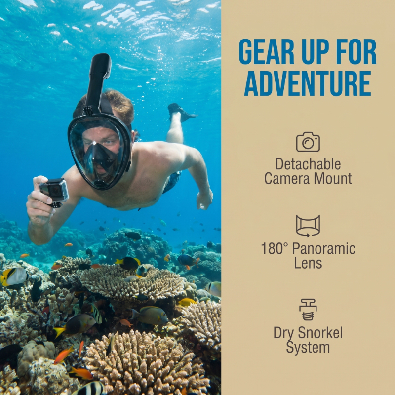 Safe Waterproof Snorkeling Div - Anti Pollution Mask บทวิจารณ์และราคา