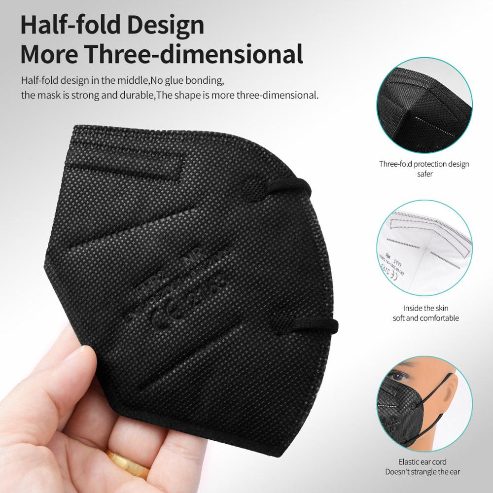10-100Pcs FFP2 Masks KN95 Masc - Kn95 Respirator Mask บทวิจารณ์และราคา