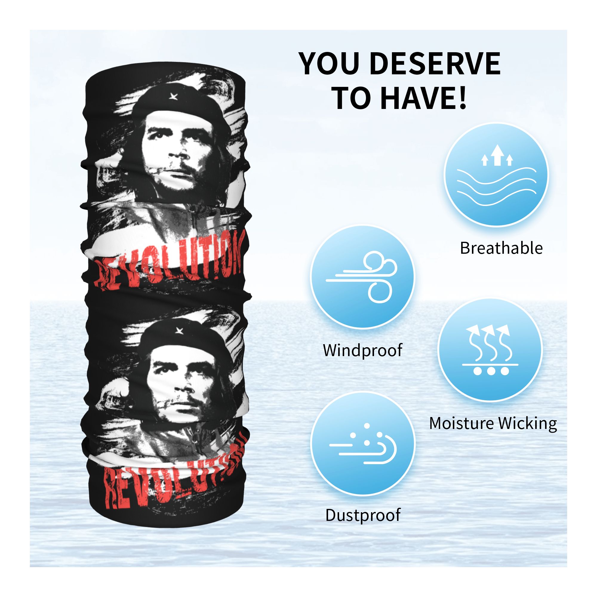 Custom Che Guevara Revolution  - Neck Gaiter Face Cover บทวิจารณ์และราคา