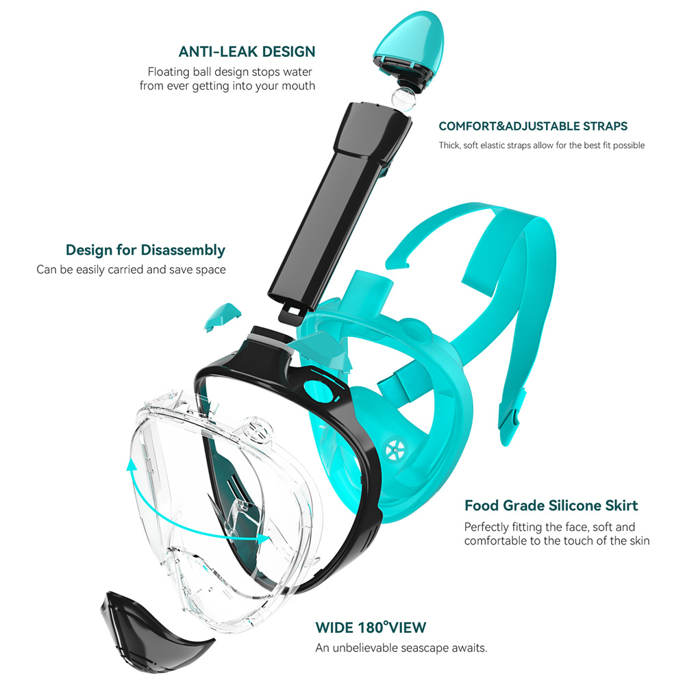 Full Face Snorkel Mask Silicon - Silicone Mask Bracket บทวิจารณ์และราคา