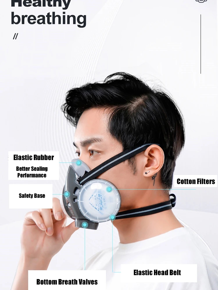 Half Face Dust Mask Safety Gog - Kn95 Respirator Mask บทวิจารณ์และราคา
