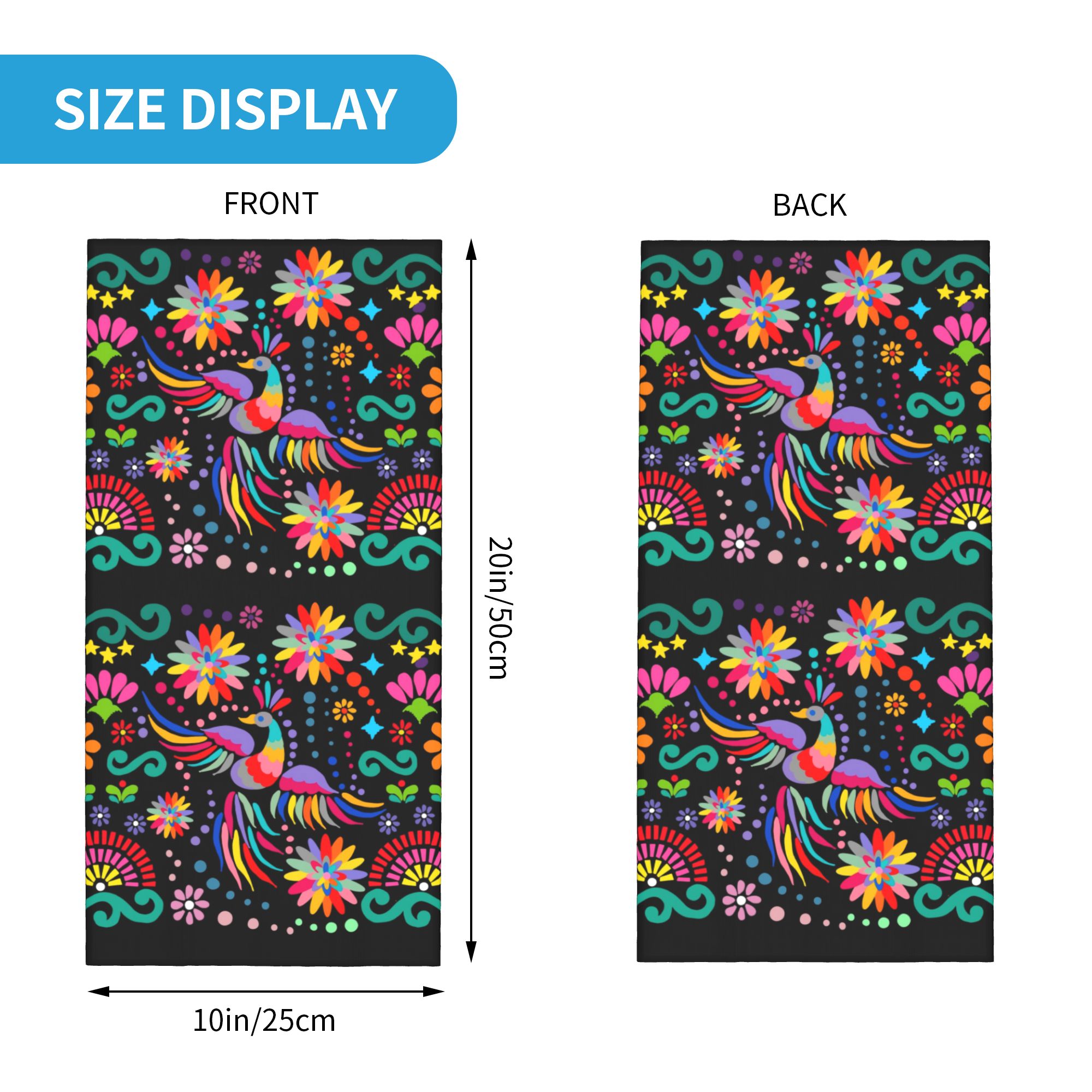 Custom Mexican Floral Flower T - Neck Gaiter Face Cover บทวิจารณ์และราคา