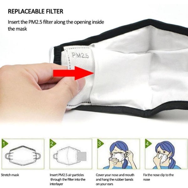 2PCS Mask Filter Element PM2.5 - Pm2.5 Filter Insert บทวิจารณ์และราคา
