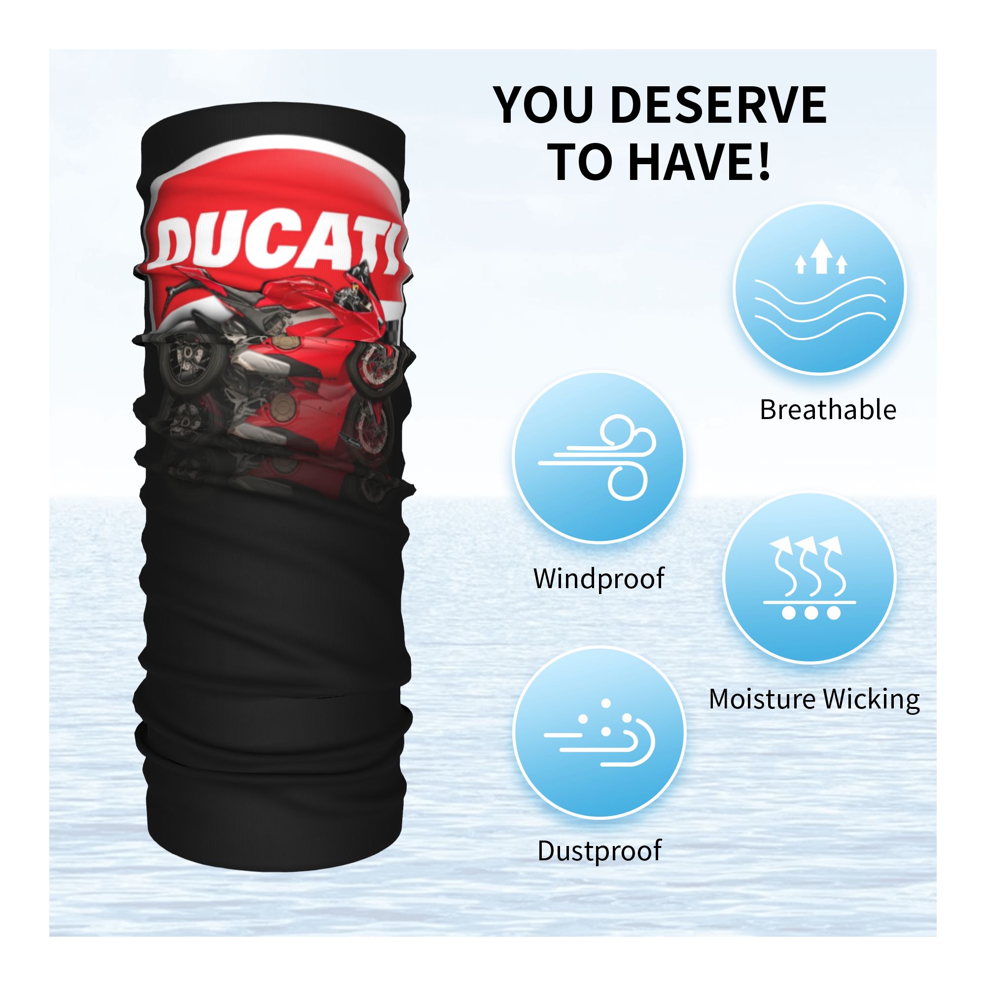 Custom Speed Ducatis Racing Ba - Neck Gaiter Face Cover บทวิจารณ์และราคา