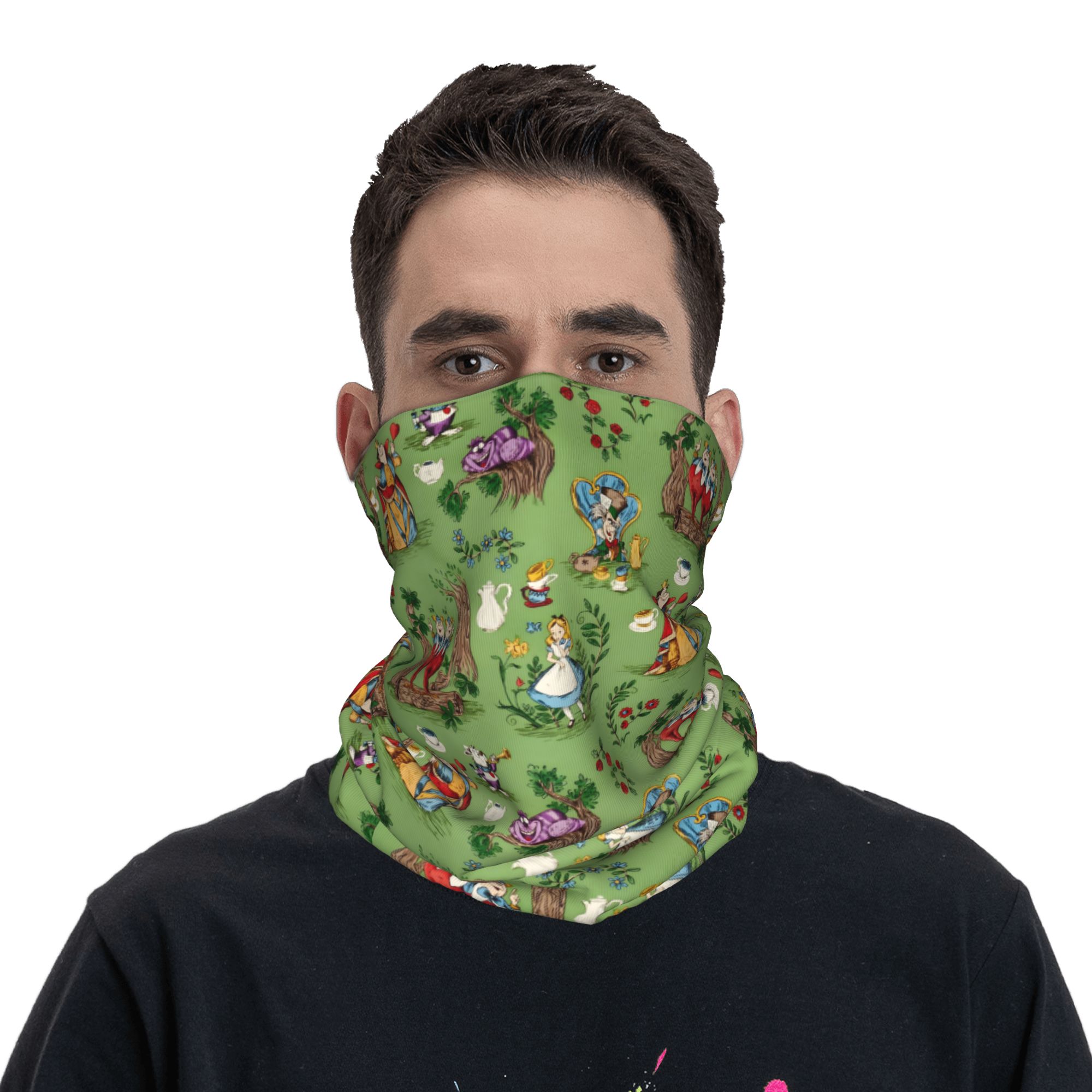 Custom A-Alice in W-Wonderland - Neck Gaiter Face Cover บทวิจารณ์และราคา