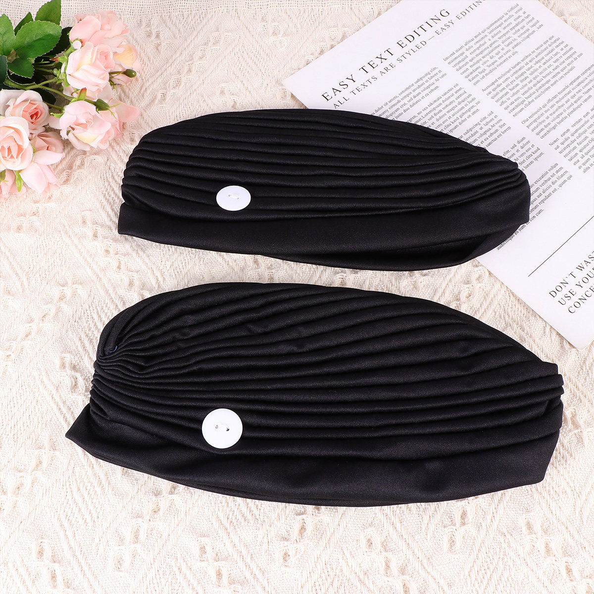 2Pcs Black Adjustable Elastic  - Mask Ear Saver Strap บทวิจารณ์และราคา