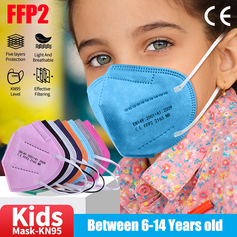 10-100pcs Kids KN95 Mask Child - Disposable Surgical Mask บทวิจารณ์และราคา