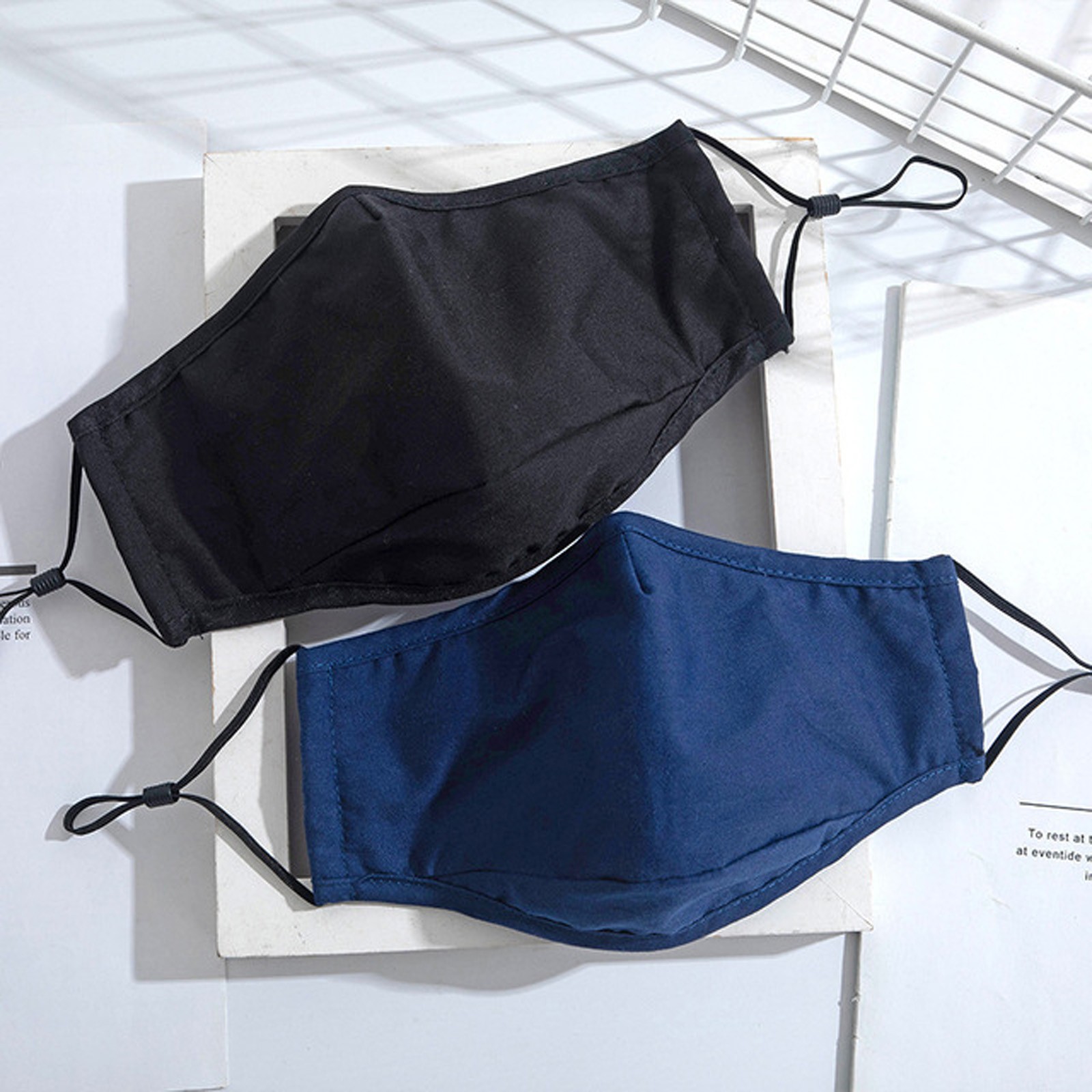 Men and Women Solid Color Faci - Cloth Face Mask Washable บทวิจารณ์และราคา