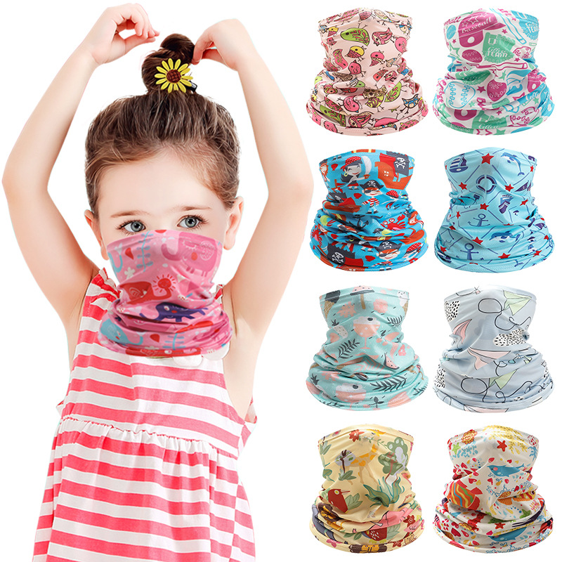 Kids Neck Cover Cute Ice Silk  - Kids Face Mask บทวิจารณ์และราคา