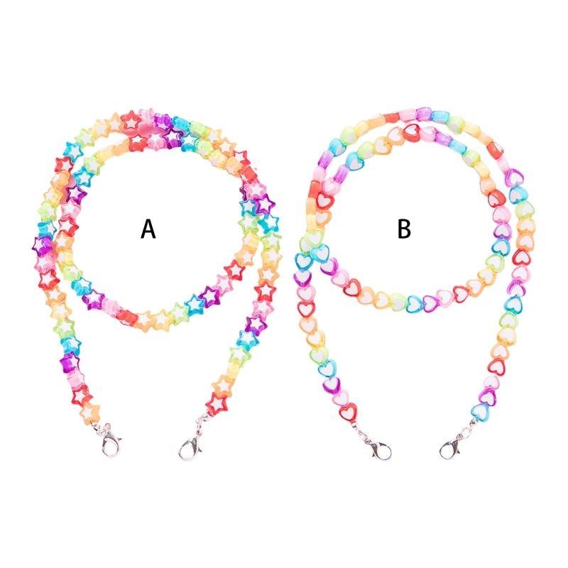 A52E Kids Acrylic Rainbow Colo - Mask Chain Holder บทวิจารณ์และราคา