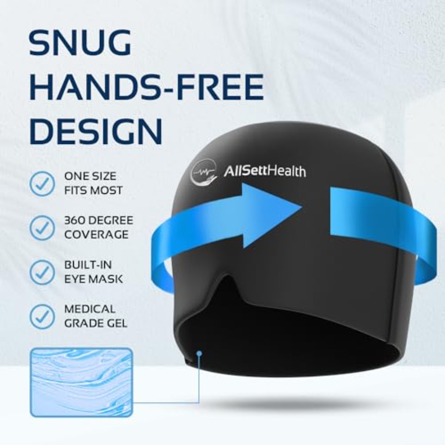 Migraine Relief Cap Ice Head W - Black Face Mask Pack บทวิจารณ์และราคา