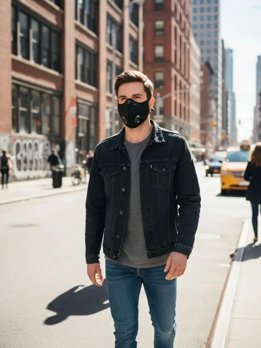 2-Pack Reusable Half Face Mask - Black Face Mask Pack บทวิจารณ์และราคา