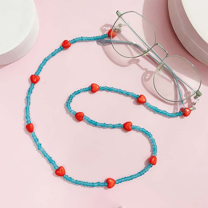 Trendy Peach Heart Anti Slip R - Mask Chain Holder บทวิจารณ์และราคา